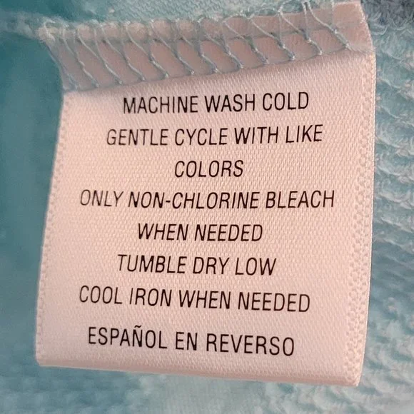 Charter Club Women's Cotton Texture Striped Elbow Sleeve Top Aqua Medium - Picture 6 of 7